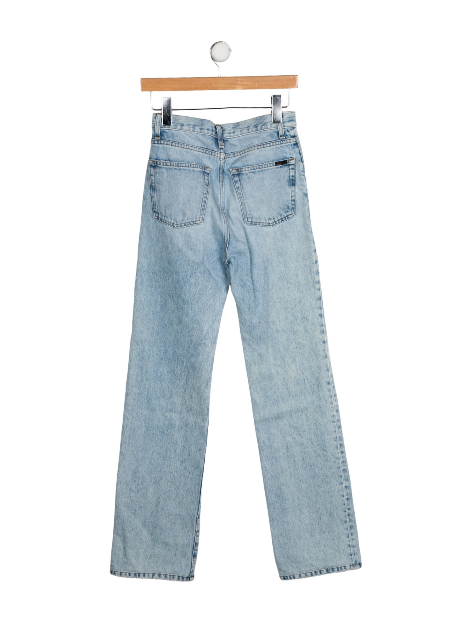 Saint Laurent High-Rise Straight Leg Jeans