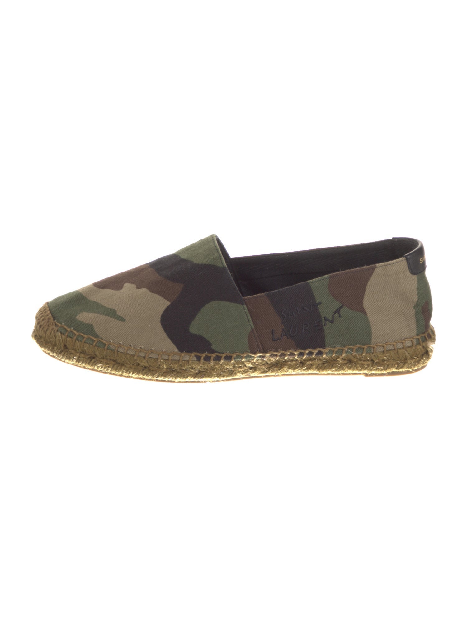 Saint Laurent Canvas Camouflage Print Espadrilles