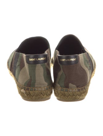 Saint Laurent Canvas Camouflage Print Espadrilles