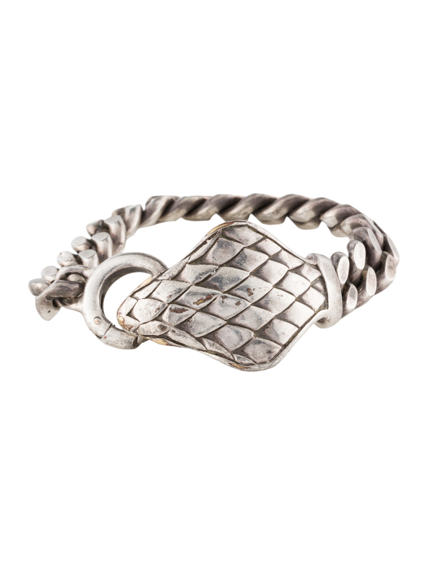 Saint Laurent Crystal Snake Link Bracelet