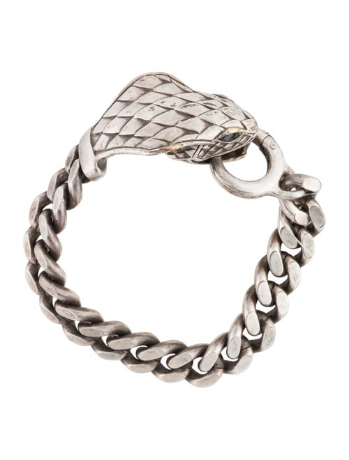 Saint Laurent Crystal Snake Link Bracelet