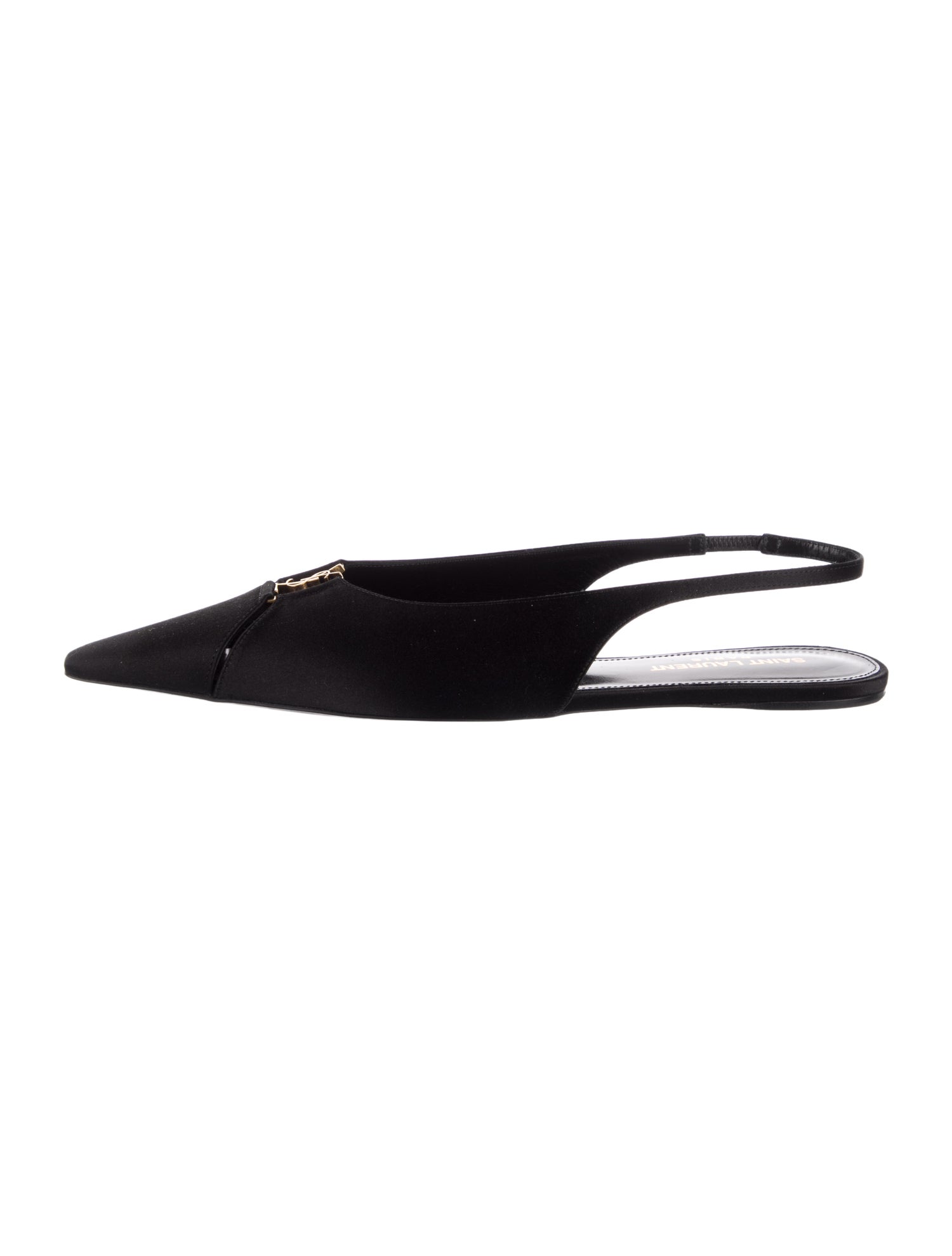 Saint Laurent Satin Slingback Flats