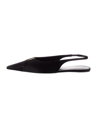 Saint Laurent Satin Slingback Flats