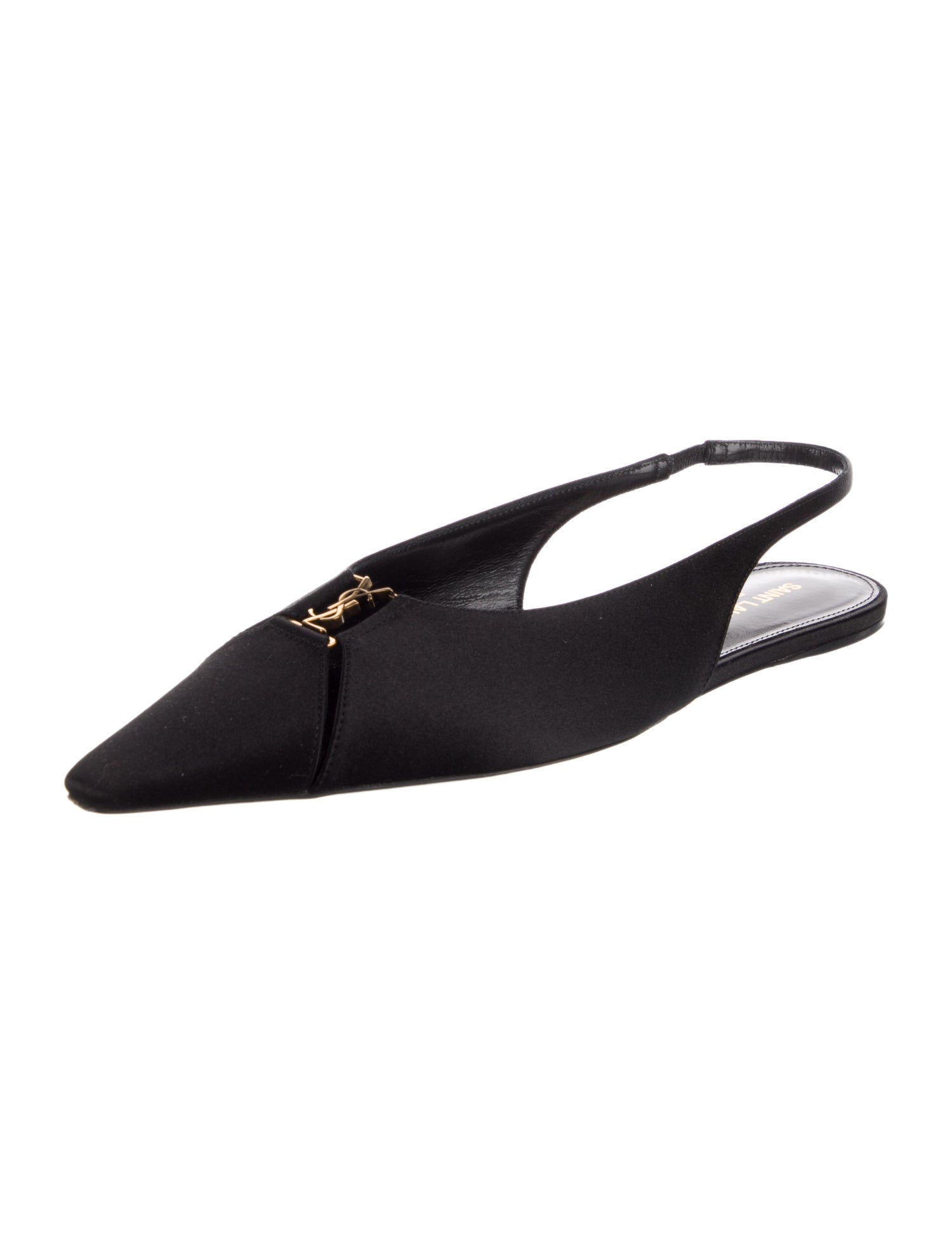 Saint Laurent Satin Slingback Flats