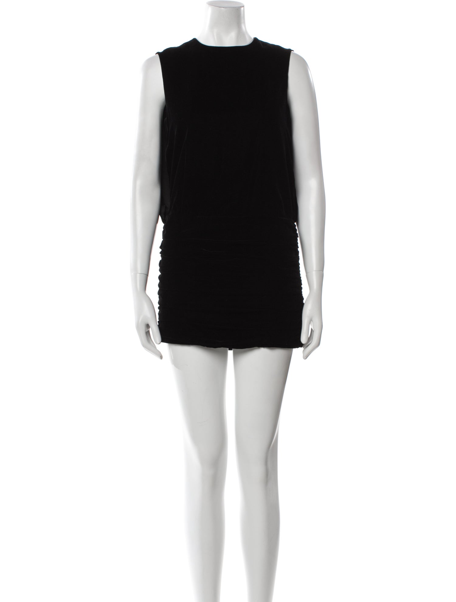 Saint Laurent Crew Neck Mini Dress