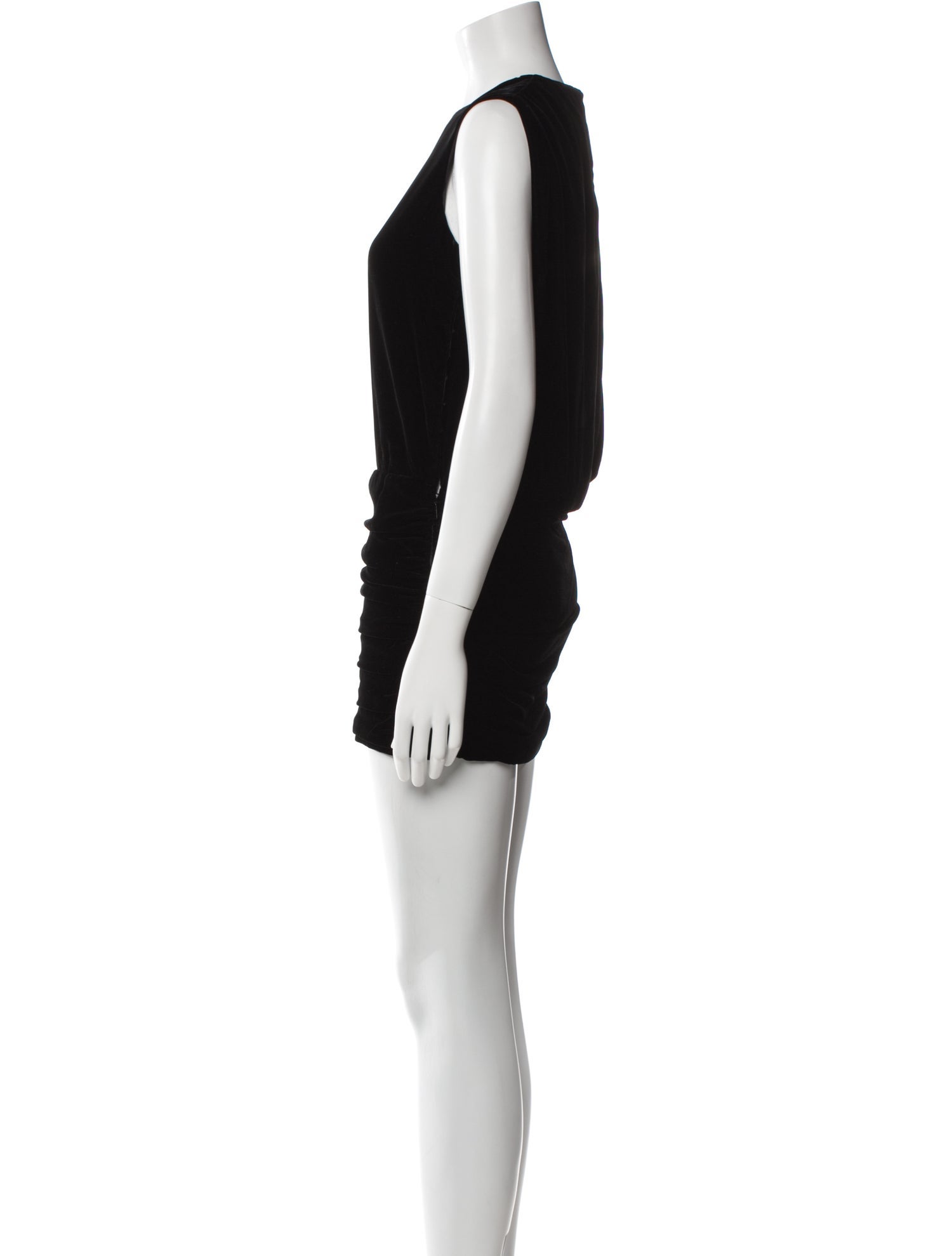 Saint Laurent Crew Neck Mini Dress