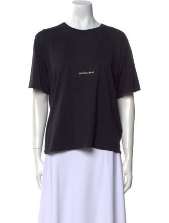 Saint Laurent Graphic Print Crew Neck T-Shirt