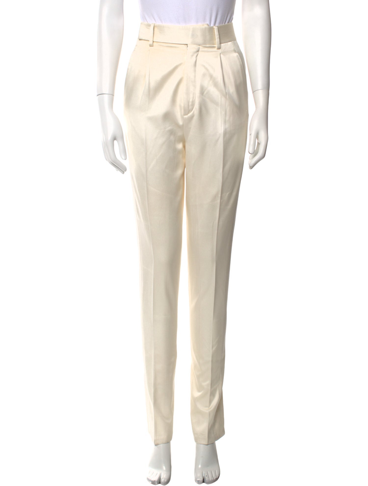 Saint Laurent Silk Straight Leg Pants