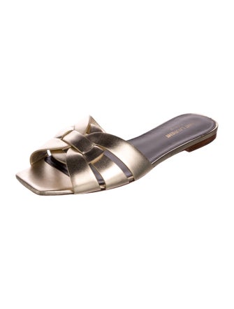 Saint Laurent Leather Slides