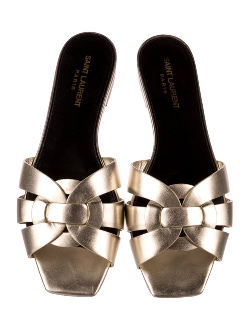 Saint Laurent Leather Slides