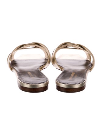 Saint Laurent Leather Slides