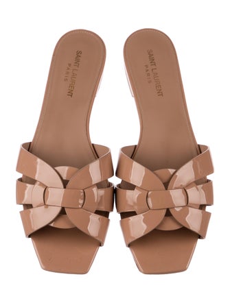Saint Laurent Patent Leather Slides