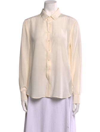 Saint Laurent 2013 Silk Button-Up Top