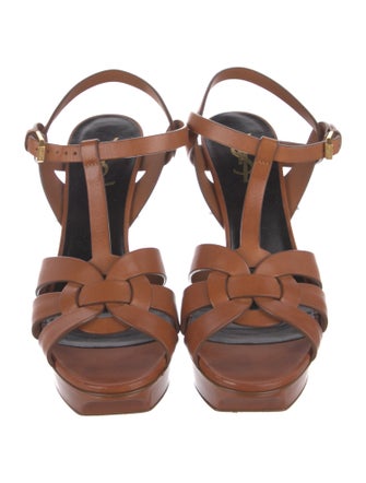 Saint Laurent Leather T-Strap Sandals