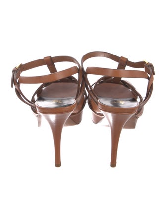 Saint Laurent Leather T-Strap Sandals