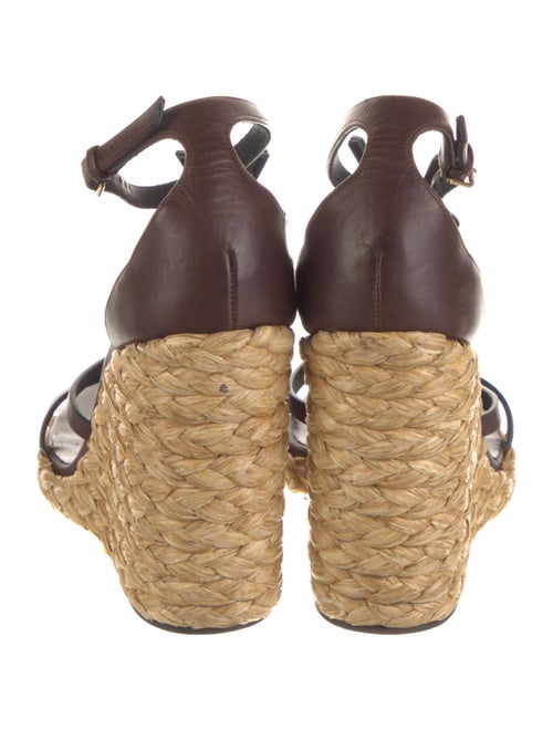 Saint Laurent Signature Logo Leather Espadrilles