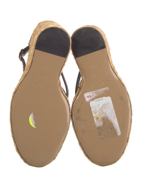 Saint Laurent Signature Logo Leather Espadrilles