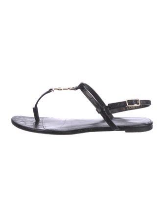 Saint Laurent Leather T-Strap Sandals