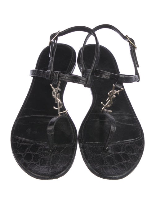 Saint Laurent Leather T-Strap Sandals