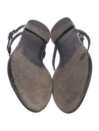 Saint Laurent Leather T-Strap Sandals