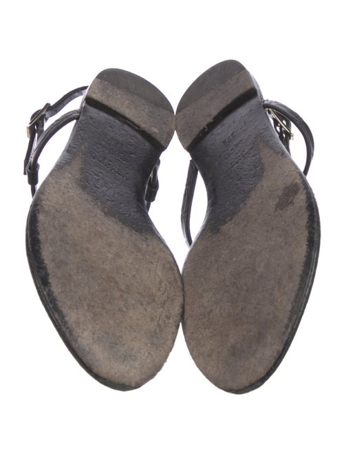 Saint Laurent Leather T-Strap Sandals