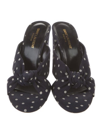 Saint Laurent Polka Dot Print Slides
