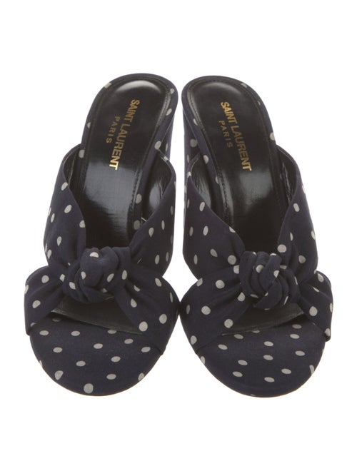 Saint Laurent Polka Dot Print Slides