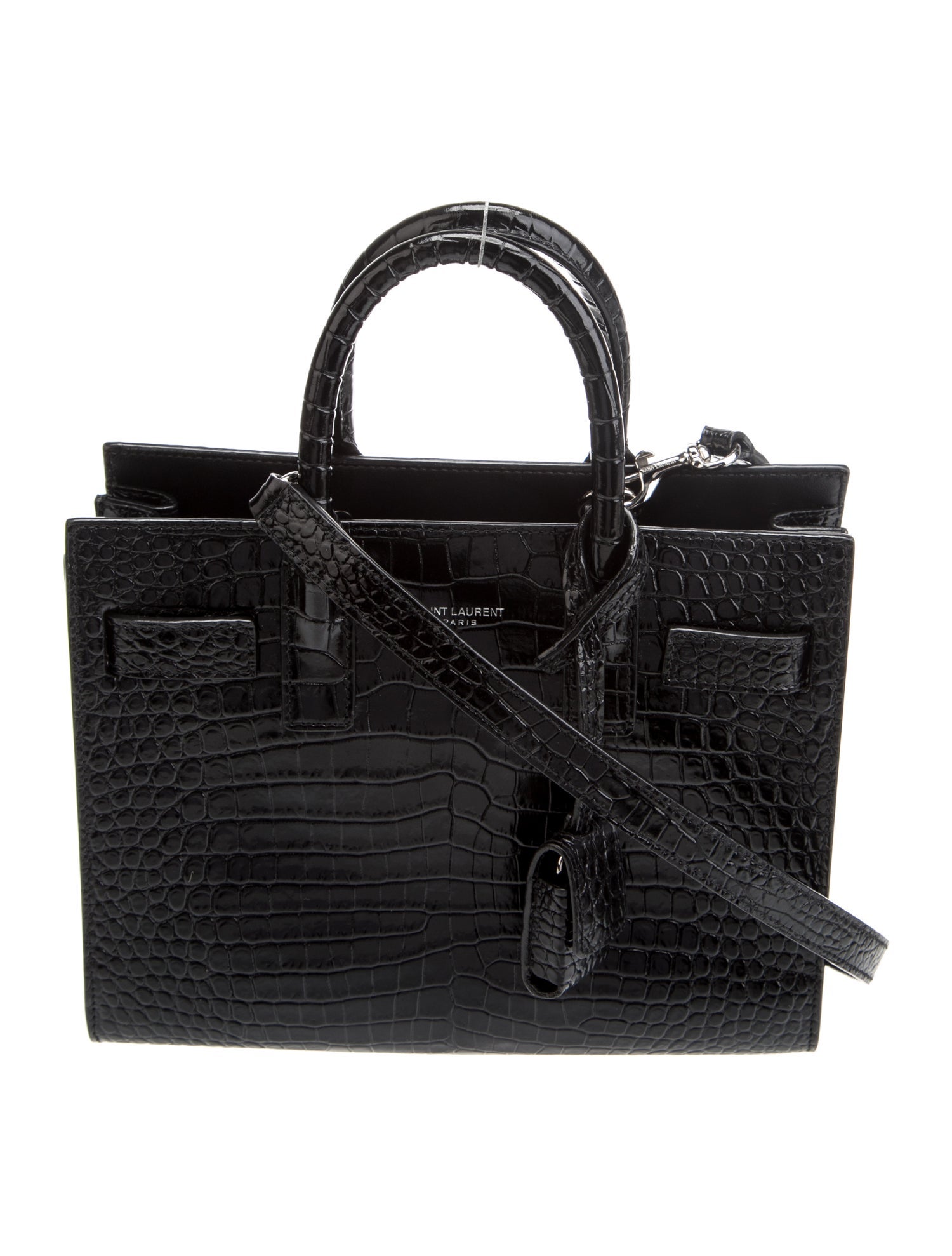 Saint Laurent Embossed Leather Sac De Jour Nano