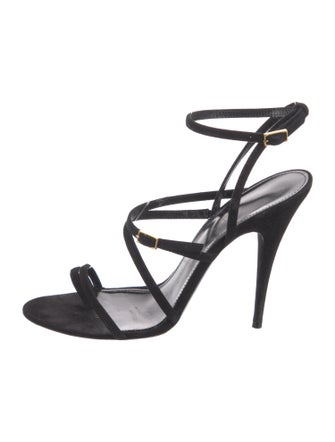 Saint Laurent Suede Slingback Sandals