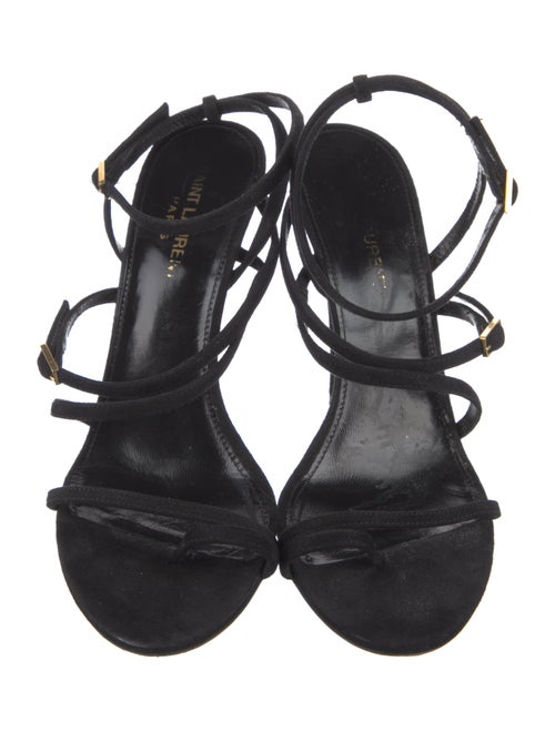 Saint Laurent Suede Slingback Sandals