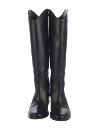 Saint Laurent Leather Riding Boots