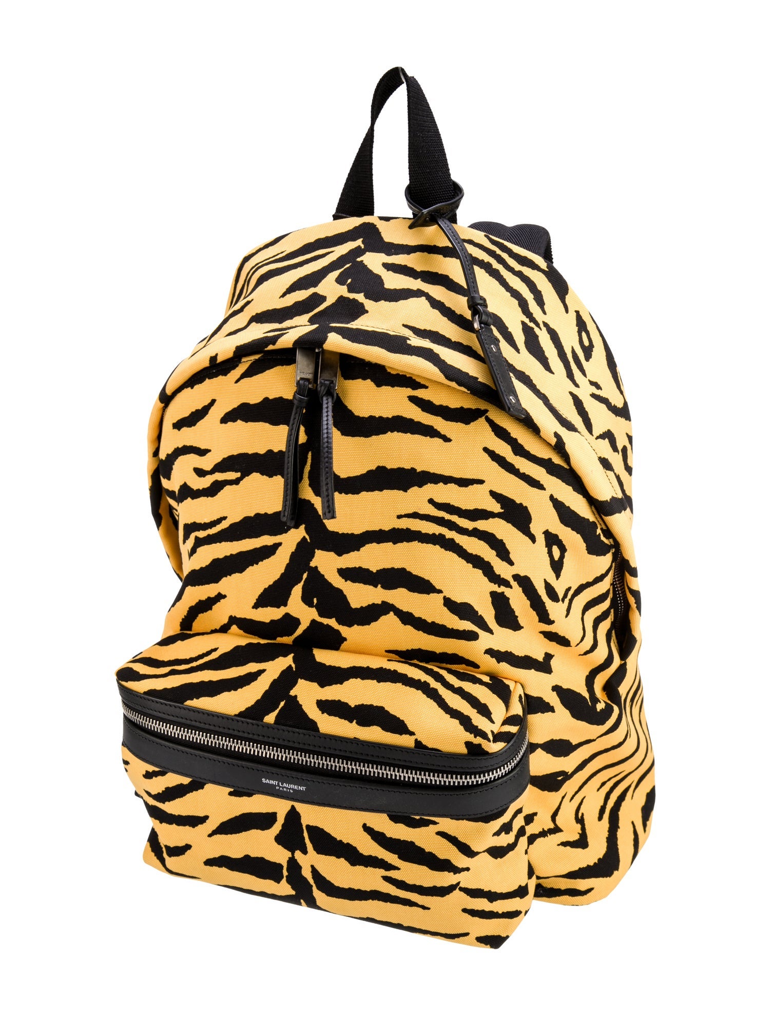 Saint Laurent Canvas City Backpack Large