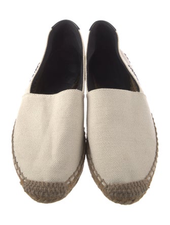 Saint Laurent Canvas Embroidered Accent Espadrilles