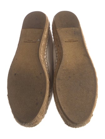 Saint Laurent Canvas Embroidered Accent Espadrilles