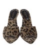 Saint Laurent Velvet Animal Print Slides