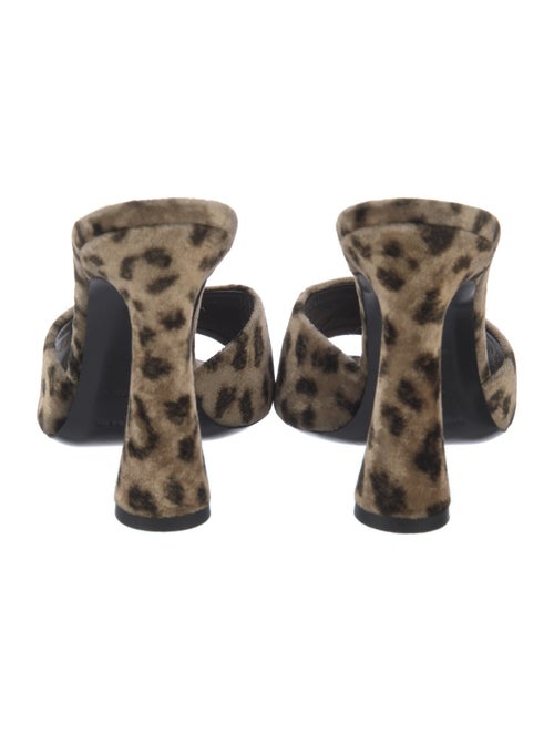 Saint Laurent Velvet Animal Print Slides