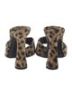 Saint Laurent Velvet Animal Print Slides