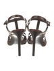 Saint Laurent Embossed Leather T-Strap Sandals