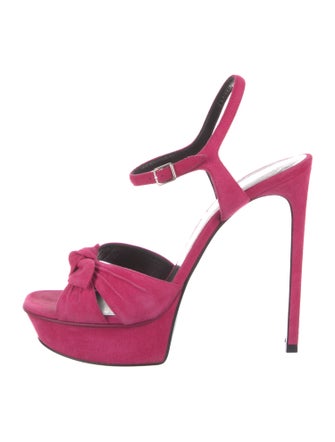 Saint Laurent Suede Slingback Sandals