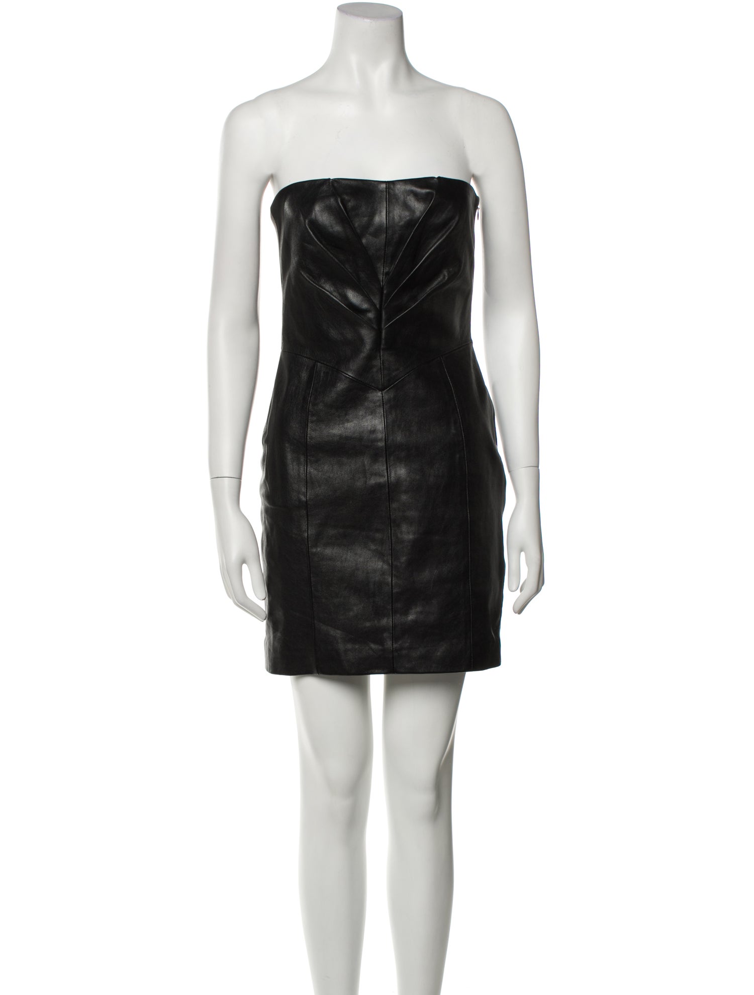 Saint Laurent Lamb Leather Mini Dress