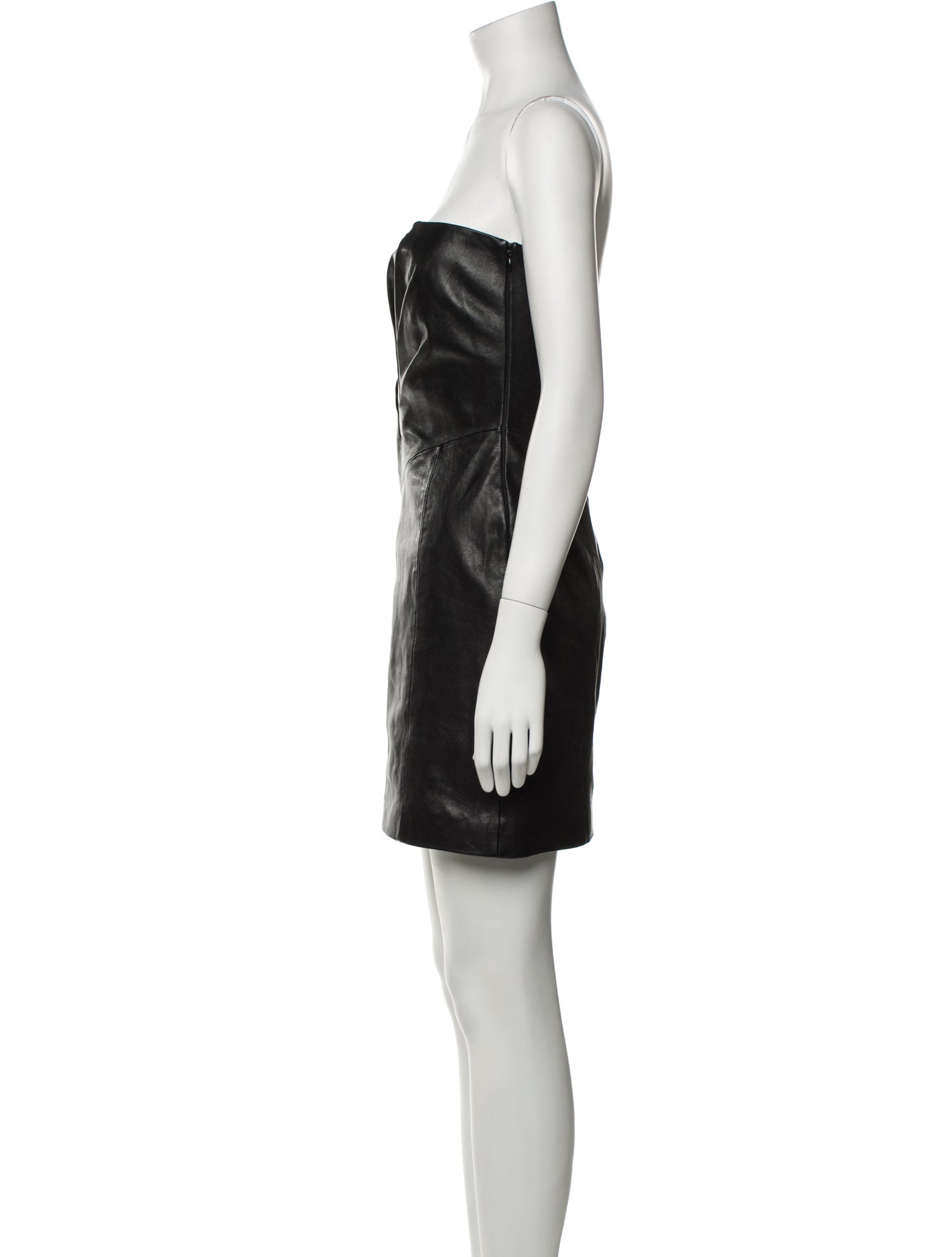 Saint Laurent Lamb Leather Mini Dress
