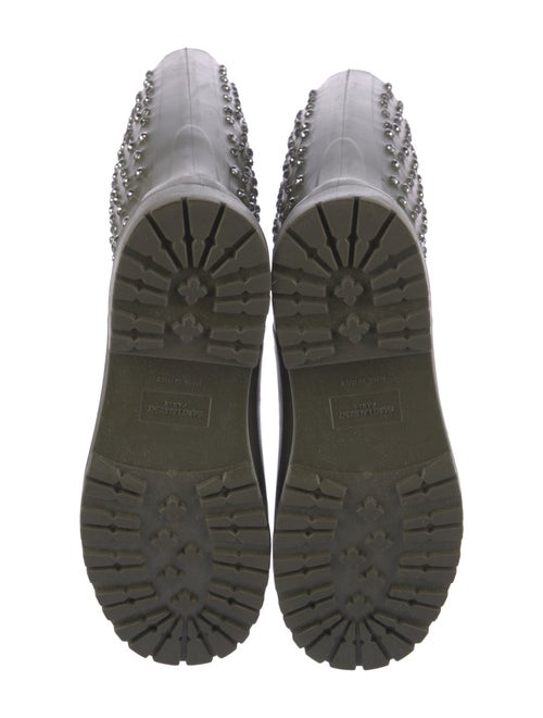 Saint Laurent Rubber Crystal Embellishments Rain Boots