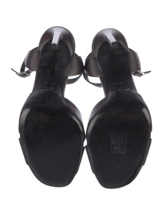 Saint Laurent Leather Studded Accents Sandals