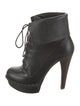 Yves Saint Laurent Rive Gauche Leather Lace-Up Boots