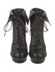 Yves Saint Laurent Rive Gauche Leather Lace-Up Boots