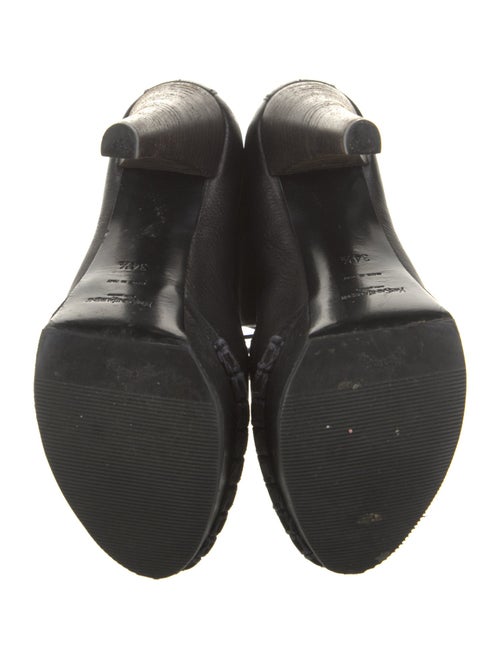 Yves Saint Laurent Rive Gauche Leather Lace-Up Boots