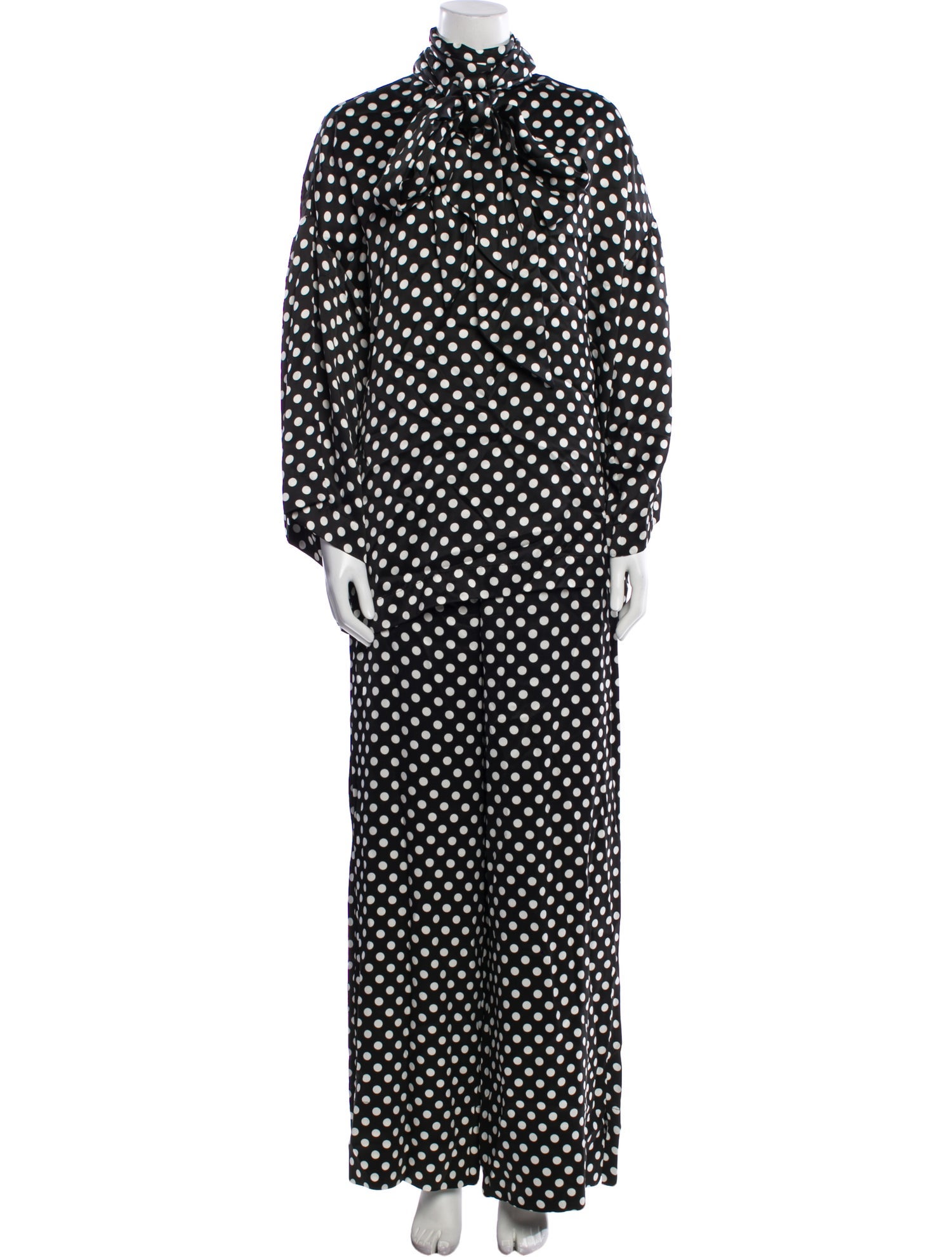 Saint Laurent Polka Dot Print Pant Set