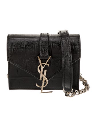 Saint Laurent Embossed Leather Crossbody Bag