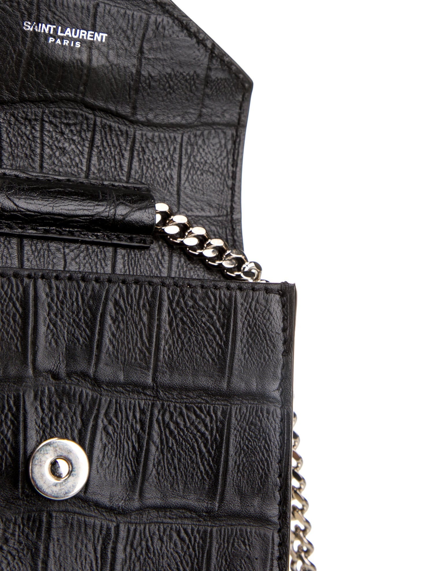 Saint Laurent Embossed Leather Crossbody Bag