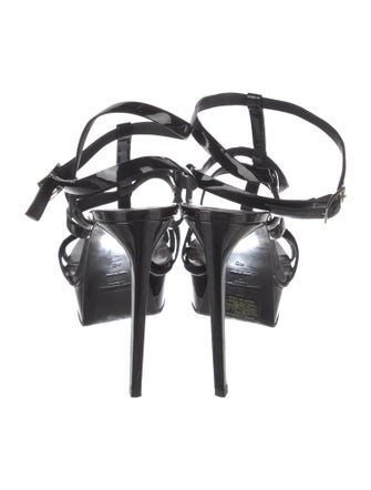 Saint Laurent Patent Leather Gladiator Sandals